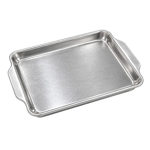 Almetal Kulplu Hamburger Servis Tepsisi, 24x33 cm - 1