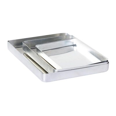 Almetal Thick Angular Aluminum Baklava Pan, 20x30x3 cm - 2
