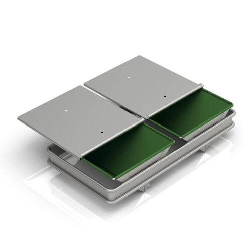 Almetal 2'li Üçgen Ekmeği Tost Tavası, 12x12x25 cm - Almetal