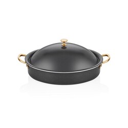 Altınbaşak Black Pearl Oval Derin Tencere, 25x17 cm - Altınbaşak