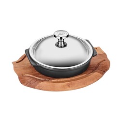 Altınbaşak Cast Iron Round Casserole + Bowl and Lid, 16 cm - Altınbaşak