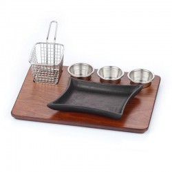 Altınbaşak Casting Marmaris Fajita Presentation Set, MDF Teflon - Altınbaşak