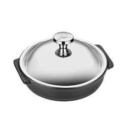 Altınbaşak Döküm Demir Yuvarlak Güveç+Kapak, 16 cm - Altınbaşak