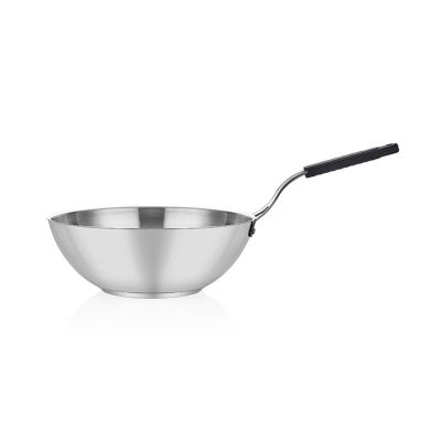 Altınbaşak Induction Steel Wok Pan, 32 cm, Black Handle - Altınbaşak