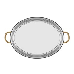 Altınbaşak Kapaklı Oval Derin Sahan, 25x17x6 cm - Thumbnail