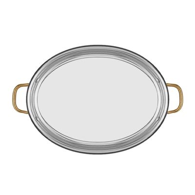 Altınbaşak Kapaklı Oval Derin Sahan, 28x21x6 cm - Altınbaşak