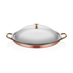 Altınbaşak Kapaklı Oval Sığ Sahan, 28x21x3 cm - Altınbaşak