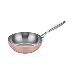 Altınbaşak Multi Metal Bakır İndüksiyon Wok Tava, 24 cm - Altınbaşak
