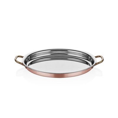 Altınbaşak Multi Metal Bakır Oval Sığ Omlet Tavası, 25x17 cm - 1