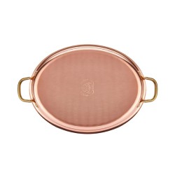 Altınbaşak Multi Metal Bakır Oval Sığ Omlet Tavası, 28x21 cm - Thumbnail