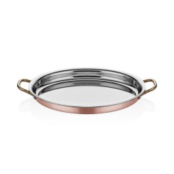 Altınbaşak Multi Metal Copper Oval Shallow Omelette Pan, 25x17 см - Altınbaşak (1)