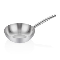 Altınbaşak Multi Metal Induction Steel Wok Pan, 24 cm 