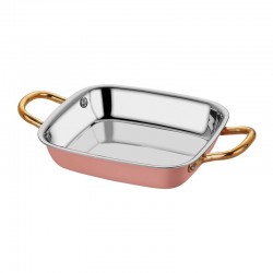 صحن مربع متعدد المعادن Altınbaşak، 14 × 16 سم، نحاس - 2