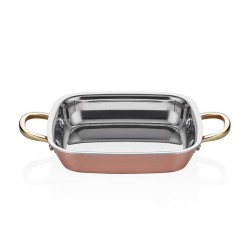 Altınbaşak Сахань квадратная из нескольких металлов, 14x16 см, медь - 1