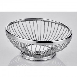 Altınbaşak Oval Paslanmaz Sunum Sepeti, 25x18x9 cm - Altınbaşak