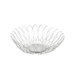 Altınbaşak Stainless Steel Round Bread and Fruit Basket, 24 cm - Altınbaşak