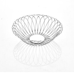 Altınbaşak Stainless Steel Round Bread and Fruit Basket, 26 cm - Altınbaşak