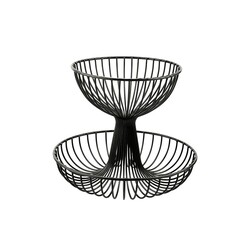 Altınbaşak Stainless Steel Two Layered Fruit Basket, 30x25 cm - Altınbaşak