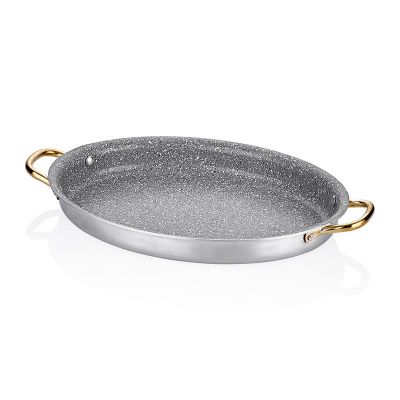 Altınbaşak Alu Oval Omlet Tava, 28x20 cm, Granit Kaplama - 1