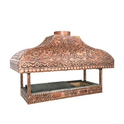 Anka Pro Çift Cidarlı Ocakbaşı Izgara, 150x60x120 cm, Bakır - Anka