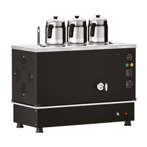 Anka Pro Compact Full Automatic 3 Teapot Tea Boiler, 30 L, Electric + Gas, Black - Anka