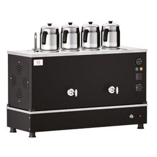 Anka Pro Compact Full Automatic 4 Teapot Tea Boiler, 40 L, Electric + Gas, Black - Anka