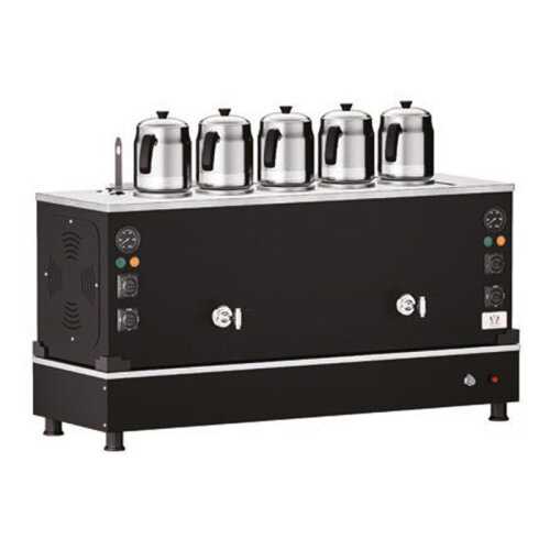 Anka Pro Compact Full Automatic 5 Teapot Tea Boiler, 50 L, Electric + Gas, Black - Anka