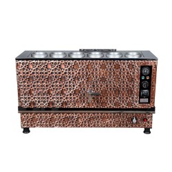 Anka Pro Compact Full Automatic 6 Teapot Tea Boiler, 60 L, Electric + Gas, Copper - Anka