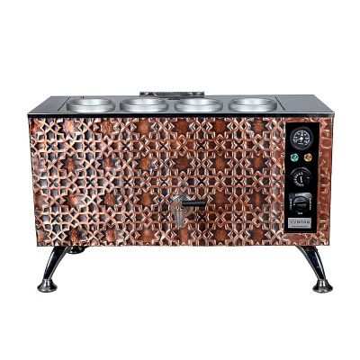 Anka Pro Full Otomatik 4 Demlikli Çay Kazanı, 40 L, Elektrikli, Bakır - 1