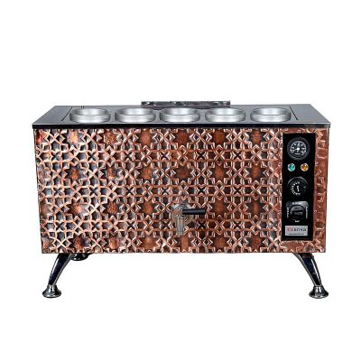 Anka Pro Full Otomatik 5 Demlikli Çay Kazanı, 50 L, Elektrikli, Bakır - 1