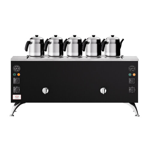 Anka Pro Full Otomatik 5 Demlikli Çay Kazanı, 50 L, Elektrikli, Siyah - 2