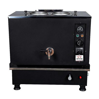 Anka Pro Kompakt Full Otomatik 2 Demlikli Çay Kazanı, 20 L, Elektrikli+Gazlı, Siyah - 1