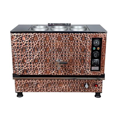Anka Pro Kompakt Full Otomatik 3 Demlikli Çay Kazanı, 30 L, Elektrikli+Gazlı, Bakır - 1