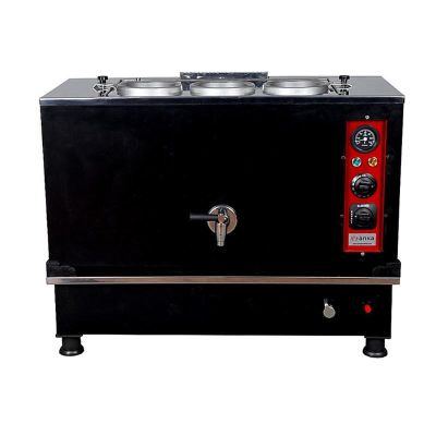 Anka Pro Kompakt Full Otomatik 3 Demlikli Çay Kazanı, 30 L, Elektrikli+Gazlı, Siyah - 1