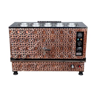 Anka Pro Kompakt Full Otomatik 5 Demlikli Çay Kazanı, 50 L, Elektrikli+Gazlı, Bakır - 1