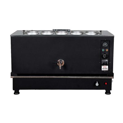 Anka Pro Kompakt Full Otomatik 5 Demlikli Çay Kazanı, 50 L, Elektrikli+Gazlı, Siyah - 1