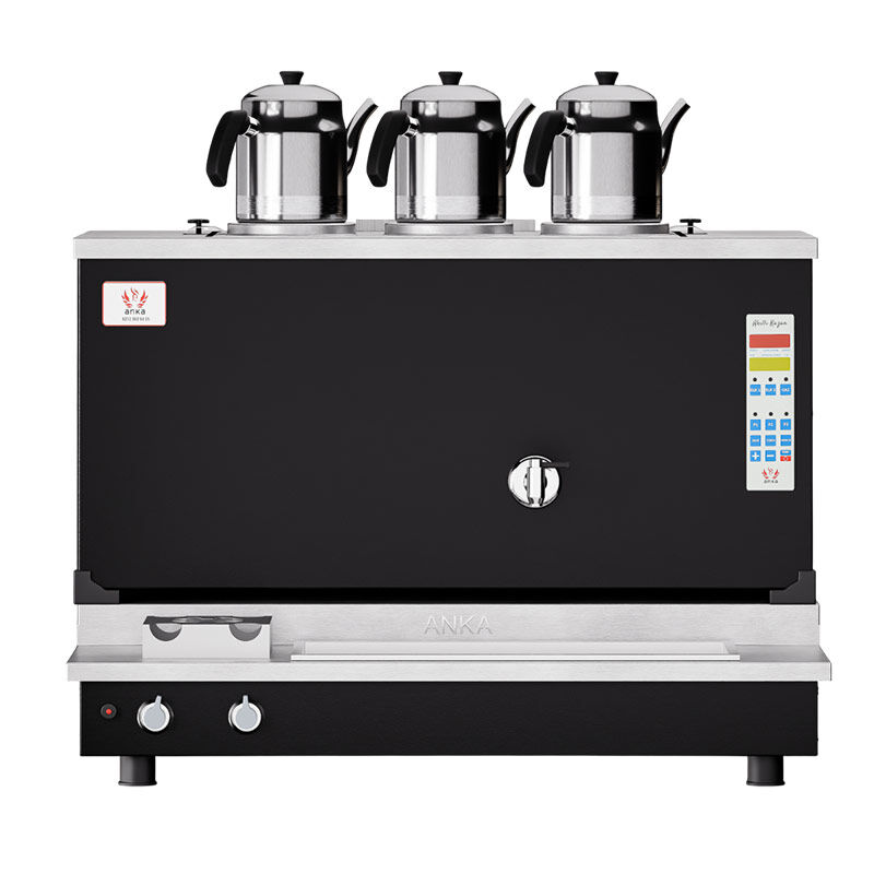 Anka Pro Plus Automatic 3 Teapot Tea Boiler, 30 L, Electric + Gas, Black - Anka