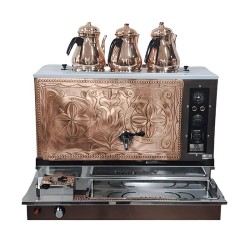 Anka Pro Plus Automatic 3 Teapot Tea Boiler, 30 L, Electric + Gas, Copper - Anka