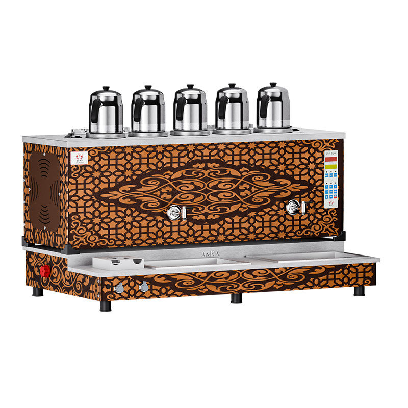 Anka برو بلاس برو بلاس غلاية شاي أوتوماتيكية 5، 50 لتر، كهربائي + غاز، نحاسي - Anka