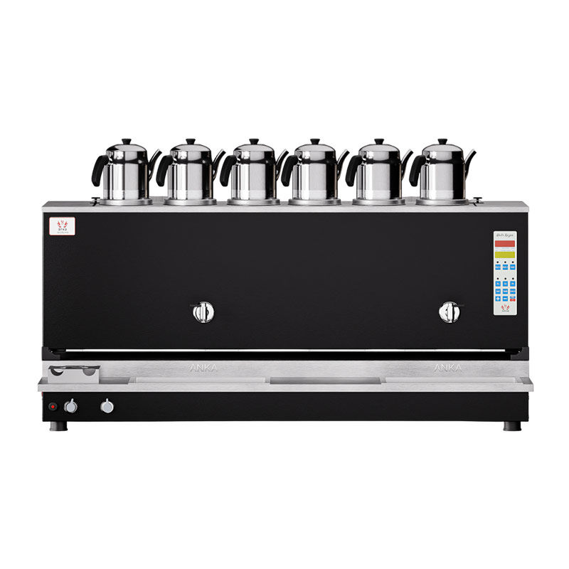 Anka Pro Plus Automatic 6 Teapot Tea Boiler, 60 L, Electric + Gas, Black - Anka