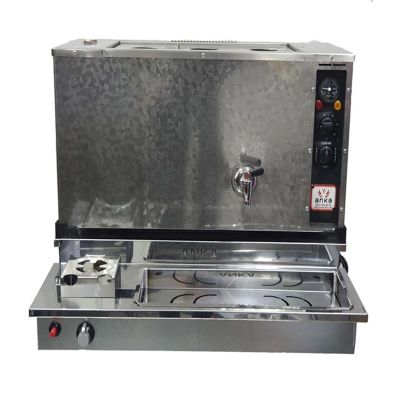 Anka Pro Plus Otomatik 2 Demlikli Çay Kazanı, 20 L, Elektrikli+Gazlı, Inox - 1