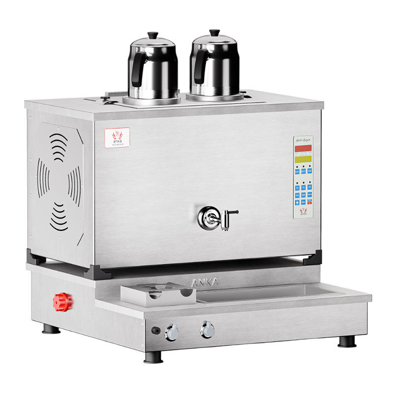 Anka Pro Plus Otomatik 2 Demlikli Çay Kazanı, 20 L, Elektrikli+Gazlı, Inox - Anka