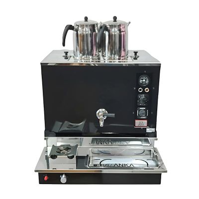 Anka Pro Plus Otomatik 2 Demlikli Çay Kazanı, 20 L, Elektrikli+Gazlı, Siyah - 1