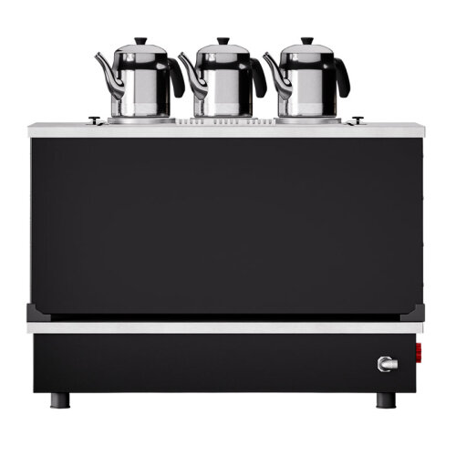 Anka Pro Plus Otomatik 3 Demlikli Çay Kazanı, 30 L, Elektrikli+Gazlı, Siyah - 3