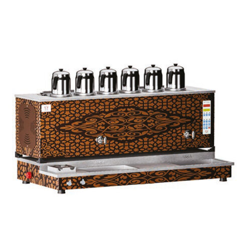 Anka Pro Plus Otomatik 6 Demlikli Çay Kazanı, 60 L, Elektrikli+Gazlı, Bakır - Anka