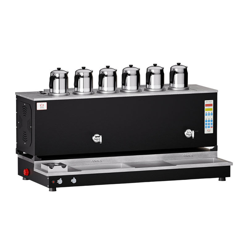 Anka Pro Plus Otomatik 6 Demlikli Çay Kazanı, 60 L, Elektrikli+Gazlı, Siyah - Anka