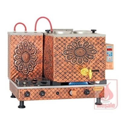 Meşale Antik Çay Kazanı, Dijital, Full Elektrikli, 2 Demlikli - 1