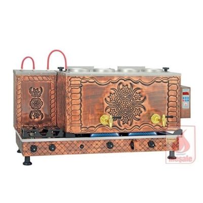 Meşale Antik Çay Kazanı, Dijital, Full Elektrikli, 4 Demlikli - 1