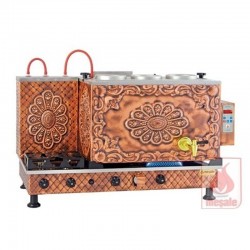 Meşale Antik Çay Kazanı, Dijital, Full Otomatik, 3 Demlikli - Meşale