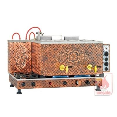 Meşale Antik Klasik Çay Kazanı, Full Elektrikli, 4 Demlikli - 1